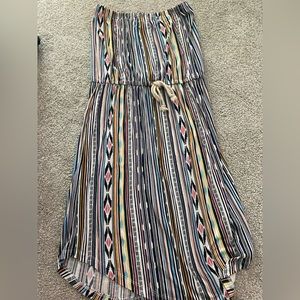 Colorful strapless ocean drive dress: medium